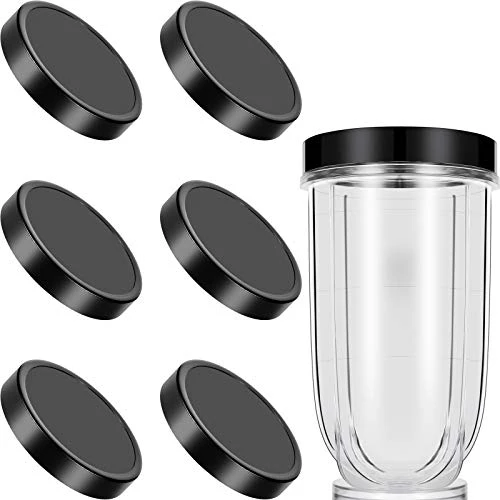 6 Pieces Black Plastic Keep Fresh Lid Parts Replacement Compatible With Magic Bullet 250W 1 6 Pieces Black Plastic Keep Fresh Lid Parts Replacement Compatible With Magic Bullet 250W