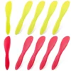 10 Pieces Plastic Butter Spreader Multi Purpose Butter Knife Spreader Versatile Butter Knife Frosting Knives For Soft Cheese Butter Cream Icing, Red And Yellow, 7 X 1.4 Inch