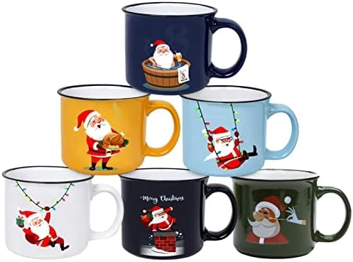 14 Oz Christmas Coffee Mug Set Of 6, Best Christmas Gifts For Women, 14 Ounce Ceramic Mugs Set In Funny Santa Design, Hot Chocolate Cups For Kids, Coffee Cups 9 14 Oz Christmas Coffee Mug Set Of 6, Best Christmas Gifts For Women, 14 Ounce Ceramic Mugs Set In Funny Santa Design, Hot Chocolate Cups For Kids, Coffee Cups - Image 9