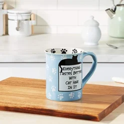 Enesco Our Name Is Mud “Cat Hair” Stoneware Mug, 16 Oz. -Kitchen Island Sale 41xoLX5SlGL