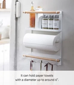 Yamazaki Home Tosca Magnetic Kitchen Storage Rack – Refrigerator Organizer Wall Holder -Kitchen Island Sale 41y9hvgrqgL