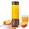 Portable Blender, Personal Blender 15oz USB Rechargeable 5200mAh, Smoothie Blender With Durable Glass And 2 Lids, Stainless Blades 16500rpm, Perfect For Shakes,Smoothies And Baby Food