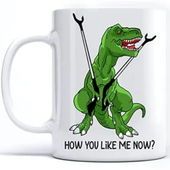 Dinosaur Trex T Rex 2021 Funny Coffee Mugs, How You Like Me Now Funny Sarcastic Cup For Women Or Men, Father's Gift Coffee Mug Tea Cup White 11 Oz 15 Oz Ceramic Mug 15oz (White;15oz)