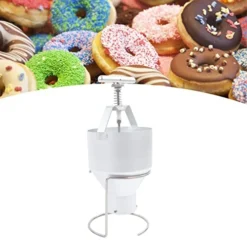 Donut Depositor, 2.5L Capacity DIY Baking Tools Donut Dropper Stainless Steel Donut Adjustable Manual Dropper 6 Adjustable Donut Maker With Stand For Home Commercial Use