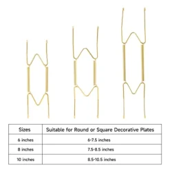 12 Pack Plate Hangers, 6 8 10 Inch Wall Plate Hangers And 16 Pack Wall Hooks, Compatible 6 To 10.5 Inch Decorative Plates, Antique China, Antique Plates And Arts