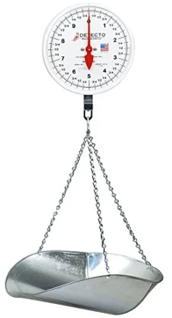 MCS-20P Hanging Dial Scale, 20 Lb. Capacity, Scoop