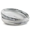 Porcelain Serving Bowl Set Ceramic Serving Bowl Set Salad Pasta Bowl Set 2 Pack, Grey Marble, Stackable 10-inch
