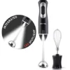 GHB2360 12 Speed Illuminating Immersion Hand Blender With Turbo Mode - Comfortable Ergonomic Handle - Whisk Attachment Included - Integrated LED Spotlight - 300 Watt Motor - Black