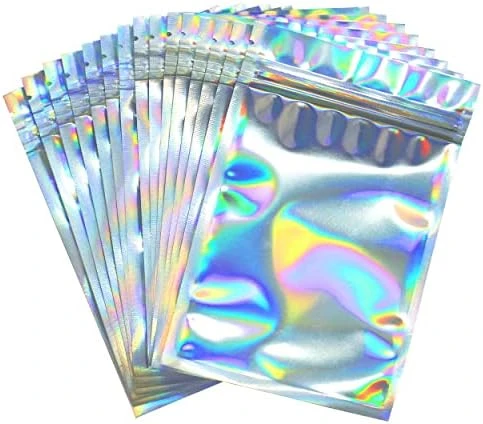 50 Pcs Resealable Smell Proof Bags, Small Holographic Color Resealable Foil Ziplock Pouch For Storage Food, Candy, Chocolate, Coffee Beans, Camping Spices And More, Small (4 X 6 Inches) 10 50 Pcs Resealable Smell Proof Bags, Small Holographic Color Resealable Foil Ziplock Pouch For Storage Food, Candy, Chocolate, Coffee Beans, Camping Spices And More, Small (4 X 6 Inches) - Image 10