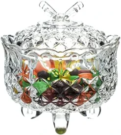 Royal Embossed Crystal Glass Candy Box With Lid Footed Jewelry Box Candy Jar Bowl Wedding Candy Buffet Jars Kitchen Storage Jar, 10 Oz 21 Royal Embossed Crystal Glass Candy Box With Lid Footed Jewelry Box Candy Jar Bowl Wedding Candy Buffet Jars Kitchen Storage Jar, 10 Oz -Kitchen Island Sale 51 r64CwjKL. AC