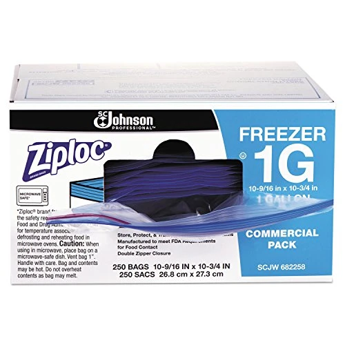 94604 Double-Zipper Freezer Bags, 1gal, 2.7mil, Clear W/Label Panel (Case Of 250) 1 94604 Double-Zipper Freezer Bags, 1gal, 2.7mil, Clear W/Label Panel (Case Of 250)