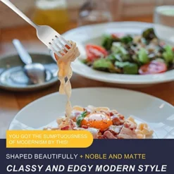 20-Piece Silverware Set, Reusable Stainless Steel Flatware Cutlery Sets, Not Easy To Fade，Dishwasher Safe，Firm Forks And Spoons Silverware Serving Set Utensils For 4, (Silver) -Kitchen Island Sale 510VnAfmSEL