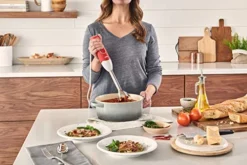 Braun MultiQuick 5 Immersion Hand Blender Patented Technology-Powerful 350 Watt-Dual Speed-Includes Beaker, Whisk, 2-Cup Chopper, Masher, 536, Red -Kitchen Island Sale 510iTIMntoL