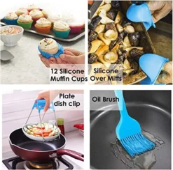 Air Fryer Accessories XL, 8 Inch Set Of 17 For Gowise USA Phillips Ninjia Cosori Cozyna 4.2QT 5.3QT 5.5QT 5.8QT Deep Air Fryer With Recipes Cookbook And 12 Silicone Muffin Cups Universal Accessories -Kitchen Island Sale 510kmPjQXNL