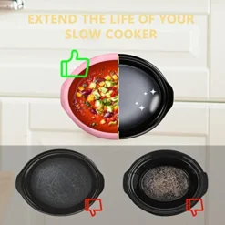 2 Pack Silicone Slow Cooker Liners Fit 6-8 QT Crockpot, Reusable/Heat-resistant/Leakproof/Portable Crock Pot Liners, BPA Free, Dishwasher Safe Slow Cooker Liners Fit For 6-8 QT (Pink+Yellow) 9 2 Pack Silicone Slow Cooker Liners Fit 6-8 QT Crockpot, Reusable/Heat-resistant/Leakproof/Portable Crock Pot Liners, BPA Free, Dishwasher Safe Slow Cooker Liners Fit For 6-8 QT (Pink+Yellow) -Kitchen Island Sale 510pJnORRAL