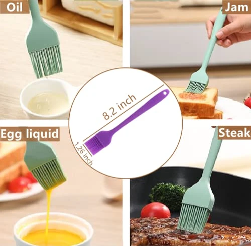 Ir Fryer Accessories, Includes 7 Inch Cake Barrel, Pizza Pan And 50Pcs Non-stick Disposable Air Fryer Liners Baking Paper, Silicone Basting Pastry Brush As Bonus (Purple) 3 Ir Fryer Accessories, Includes 7 Inch Cake Barrel, Pizza Pan And 50Pcs Non-stick Disposable Air Fryer Liners Baking Paper, Silicone Basting Pastry Brush As Bonus (Purple) - Image 3