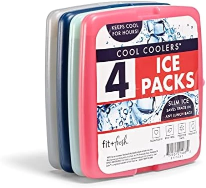 + Fresh Cool Coolers Slim, Reusable Ice Packs For Lunch Bags, Beach Bags, Coolers, And More, Set Of 4, Multicolored 7 + Fresh Cool Coolers Slim, Reusable Ice Packs For Lunch Bags, Beach Bags, Coolers, And More, Set Of 4, Multicolored - Image 7