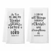 Christian Gifts For Women Men, Bible Verse Scripture Kitchen Towels With Inspirational Thoughts And Prayers, Religious Christmas Housewarming Gift, 2 Pack Waffle Weave Christian Dish Towels