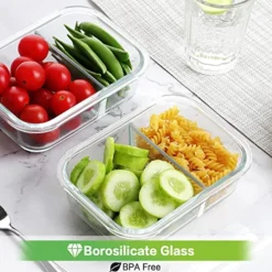 10 Pack Glass Meal Prep Containers 2 Compartment, Glass Food Storage Containers With Lids, Airtight Glass Lunch Bento Boxes, BPA-Free & Leak Proof (10 Lids & 10 Containers) - White 11 10 Pack Glass Meal Prep Containers 2 Compartment, Glass Food Storage Containers With Lids, Airtight Glass Lunch Bento Boxes, BPA-Free & Leak Proof (10 Lids & 10 Containers) - White -Kitchen Island Sale 511CnC2tUcL