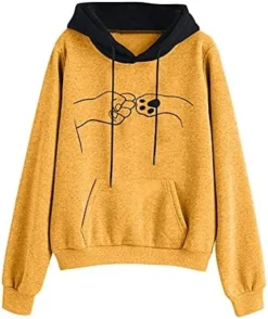 VODMXYGG Womens Pullover Long Sleeve Fashion Cartoon Cat Paw Print Hoodie Top Sweatshirt Winter Casual Basic Tops -Kitchen Island Sale 511GAFrE43L. AC