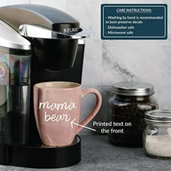 Mom Life Mama Bear Pink Large 20 Oz Ceramic Coffee Mug Tea Cup, Pink -Kitchen Island Sale 511IlDa5EzL