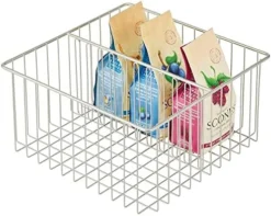 MDesign Farmhouse Decor Metal Wire Food Organizer Storage Bin Baskets For Kitchen Cabinets, Pantry, Bathroom, Laundry Room, Closets, Garage, 6 Sections - Bronze -Kitchen Island Sale 511OMN5H9cL. AC