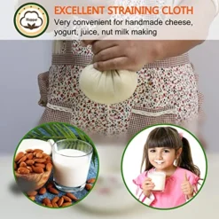 6 Pack 16” Circle Cheese Cloths For Straining Reusable, Grade 90 Plus, Edge Locked, 100% Unbleached Cotton Cheesecloth, Food Strainer For Cheese, Yogurt, Almond Nut Milk, Juice, Coffee, Herbs -Kitchen Island Sale 511SjsSVhDL