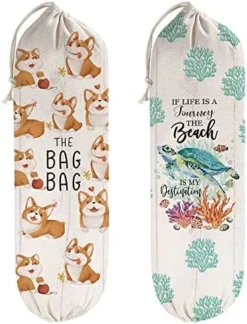 WELLBANEE 2Pcs Sunflower Plastic Bag Holder For Kitchen, The Bag Bag, Plastic Bag Organizer- PB001 -Kitchen Island Sale 511o9ONyC3L. AC