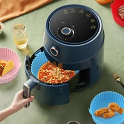 3-Pack Air Fryer Silicone Pot, 8 Inch Air Fryer Silicone Liners, Heat Resistant Air Fryers Oven Accessories, Replacement Of Parchment Paper, Air Fryer Silicone Basket Fits 3.6 To 6.8QT Air Fryer -Kitchen Island Sale 511srblsXlL