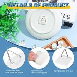 40 Pieces Invisible Adhesive Plate Hanger Round Vertical Plate Holder Self-Adhesive Wall Plate Hanger Self-Adhesive Wall Dishes Hook Rubber Plate Wall Hanger For Bathroom Kitchen Department Office -Kitchen Island Sale 5125UD2MyRL