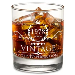 50th Birthday Gifts For Men Whiskey Glass With Delicate Package- 50th Birthday Decorations For Men, Party Supplies - 50th Bday Gifts Ideas For Him, Dad, Husband, Friends - 11oz Whiskey Glass