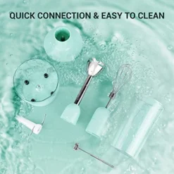 Mmersion Hand Blender, ISILER 5-in-1 500-Watt Multi-Purpose Stick Blender With 860ml Food Chopper, 600ml Container, Milk Frother, Egg Whisk, 8-Speed For Puree Infant Food Smoothies Soups -Kitchen Island Sale 512WESjPemL