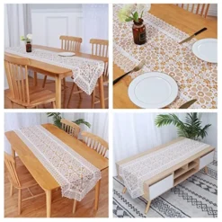 White Lace Table Runner Rectangle Embroidered Flowers Table Cloth For Table Outdoor Wedding Party Reception Table Decor （15.7 X 70 Inch） -Kitchen Island Sale 512p9qiifZL