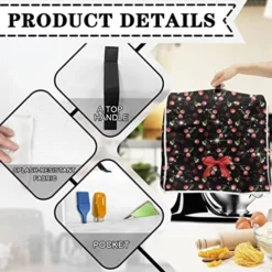 Youngerbaby Red Cherry Black Print Dustproof Mixer Cover Kitchen Mixers Protective Cover Side Pockets For Stand Mixers 16 Youngerbaby Red Cherry Black Print Dustproof Mixer Cover Kitchen Mixers Protective Cover Side Pockets For Stand Mixers -Kitchen Island Sale 513FCeaCJSL