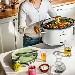 GENERIC Beautiful Programmable Slow Cooker 6 Quart, White Icing By Drew Barrymore -Kitchen Island Sale 513Rh3GJYCL