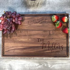 Custom Cutting Board. Personalized Cutting Board. Wedding Gifts. Bridal Shower Gifts. (Walnut, 11"x17" With Juice Groove) -Kitchen Island Sale 513TVuXP2uS 1