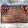 Custom Cutting Board. Personalized Cutting Board. Wedding Gifts. Bridal Shower Gifts. (Walnut, 11"x17" With Juice Groove)