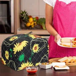 2-Slice Toaster Cover,Bread Toaster Oven Dustproof Cover,Waterproof Kitchen Small Appliance Cover Kitchen Broiler Appliance Organizer Bag Anti Fingerprint Protection For Woman Gift-Top Handle Design (Sunflower) -Kitchen Island Sale 513e2CpRGmL