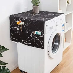 MF2FLAY Fridge Dust Proof Cover Multi-Purpose Washing Machine Top Cover With Refrigerator Storage Organizer Bags (35In X 12In, Black And White) -Kitchen Island Sale 513kM1XJjcL. AC