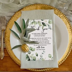 Wedding Thank You Cards Thank You Place Setting Wedding Greenery Cards Eucalyptus Thank You Place Cards 4 X 6 Inches For Wedding Reception Rehearsal Dinner Party Bridal Shower(50 Pieces) -Kitchen Island Sale 513uvdkbDoL