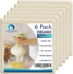 8 PCS Reusable Cheesecloth, Grade 100, 20x20 Inch Hemmed Organic Cheese Cloth For Straining Craft, 100% Cotton Unbleached Cloth Strainer For Cooking, Baking, Juicing, Cheese Making -Kitchen Island Sale 513veWaOqPL. AC