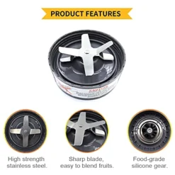 Blender Replacement Parts Cross Blade Fits Original NutriBullet 600w / 900w Pro Extractor Blade Series Nutribullet Accessories Blade With Silicone Rubber Gasket Seal Ring