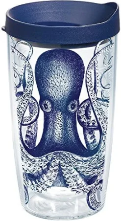 Tervis Plastic Octopus Tumbler With Wrap And Navy Lid 24oz, Clear -Kitchen Island Sale 51468iMPaPL. AC