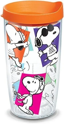 Tervis Peanuts Multi-Snoopy Made In USA Double Walled Insulated Tumbler Cup Keeps Drinks Cold & Hot, 24oz, Clear -Kitchen Island Sale 514Wq6NJfL. AC