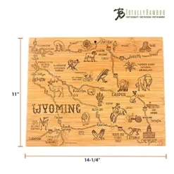 Destination Wyoming State Shaped Serving And Cutting Board, Includes Hang Tie For Wall Display -Kitchen Island Sale 514YQD6xpFL
