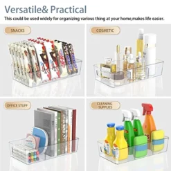 Clear Plastic Food Storage Organizer Bins,8 Pack Pantry Organizations And Storage Bins With Removable Dividers, Stackable Refrigerator Organizer Bins Fridge Organizers Kitchen Cabinet Organizers -Kitchen Island Sale 514eLTzvG6L