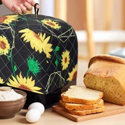 2-Slice Toaster Cover,Bread Toaster Oven Dustproof Cover,Waterproof Kitchen Small Appliance Cover Kitchen Broiler Appliance Organizer Bag Anti Fingerprint Protection For Woman Gift-Top Handle Design (Sunflower) -Kitchen Island Sale 514ghm1d5AL