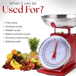 Alog Kitchen Scale Red - Mechanical Kitchen Weighing Food Scale Weighs Up To 22 Lbs, Analog Food Scale For Kitchen - Measures In Grams And Ounces - Food Weight Scale 10 Alog Kitchen Scale Red - Mechanical Kitchen Weighing Food Scale Weighs Up To 22 Lbs, Analog Food Scale For Kitchen - Measures In Grams And Ounces - Food Weight Scale -Kitchen Island Sale 514rVPDFfoL