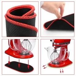 Mixer Mover For KitchenAid, Mixer Slider Mat Kitchen Appliance Mats Compatible With KitchenAid 4.5-5 Qt Tilt-Head Stand Mixer Accessories For Cooking Lovers With 2 Pack Cord Organizer For Mixer