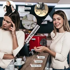 Cord Organizer For Appliances,6 Pack Cord Wrapper For Small Appliances Glue Upgrade Cord Winder Cord Keeper Cord Kolder Stick On Mixer,Blender,Toaster,Coffer Maker,Pressure Cooker Air Fryer -Kitchen Island Sale 515J47nFDrL